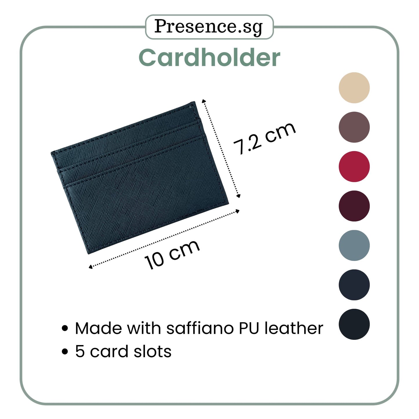Personalized Saffiano Leather Card Holder