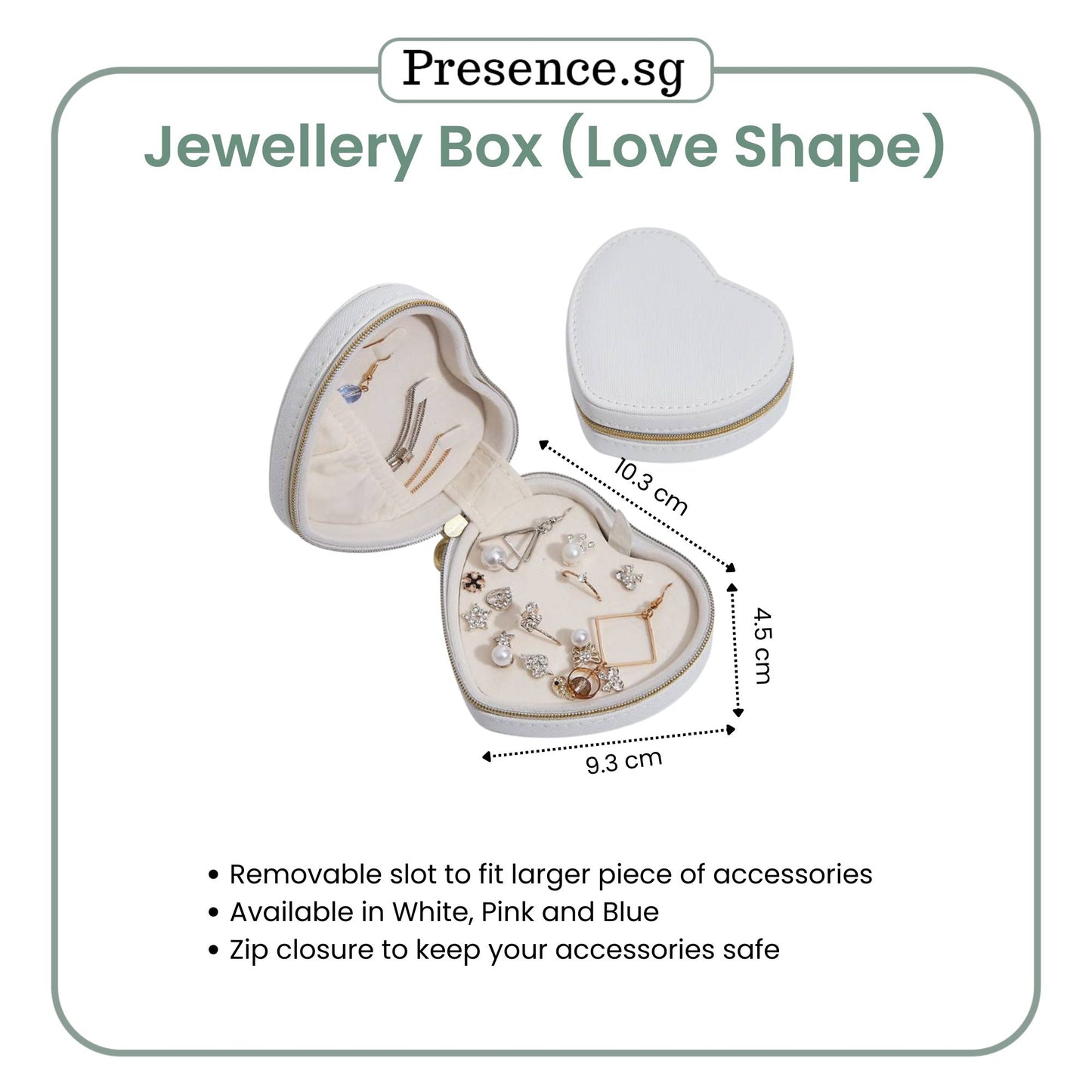Personalised Travel Jewellery Box (Heart)