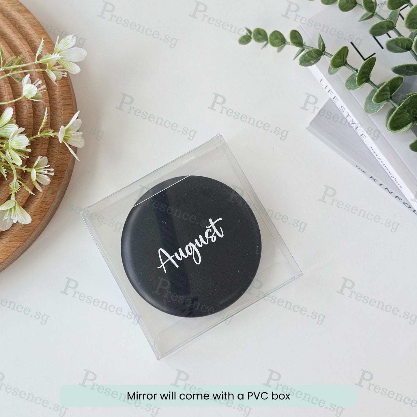 Personalised Compact Mirror with LED- Monogram