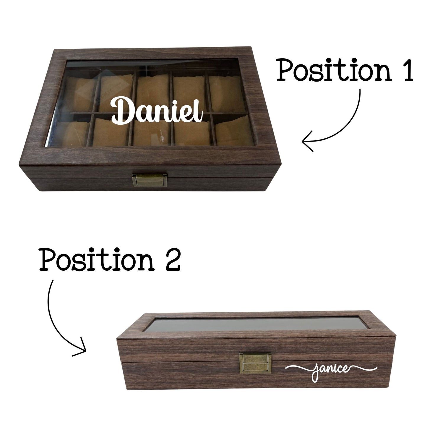 Personalised Watch Box - Brown