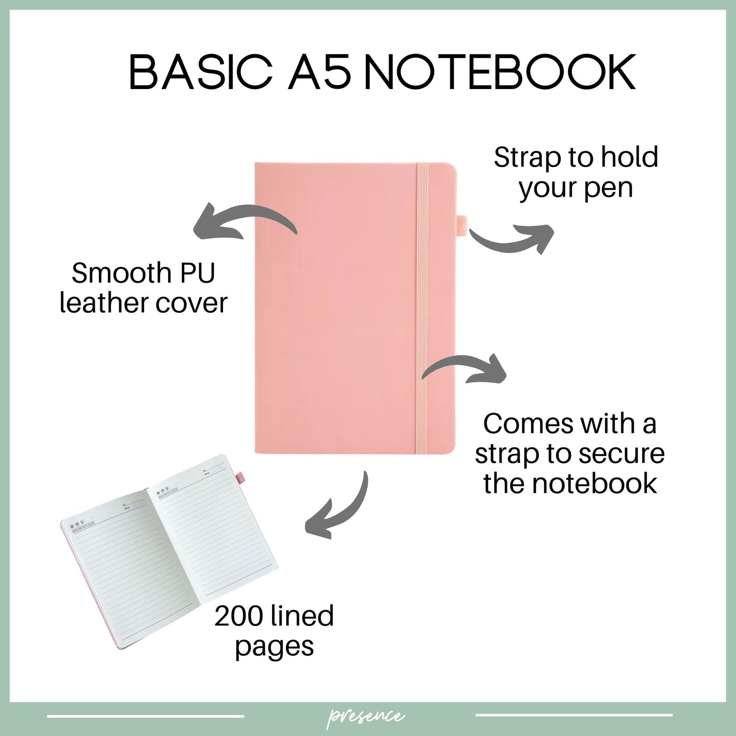 Personalized Basic A5 Notebook with image