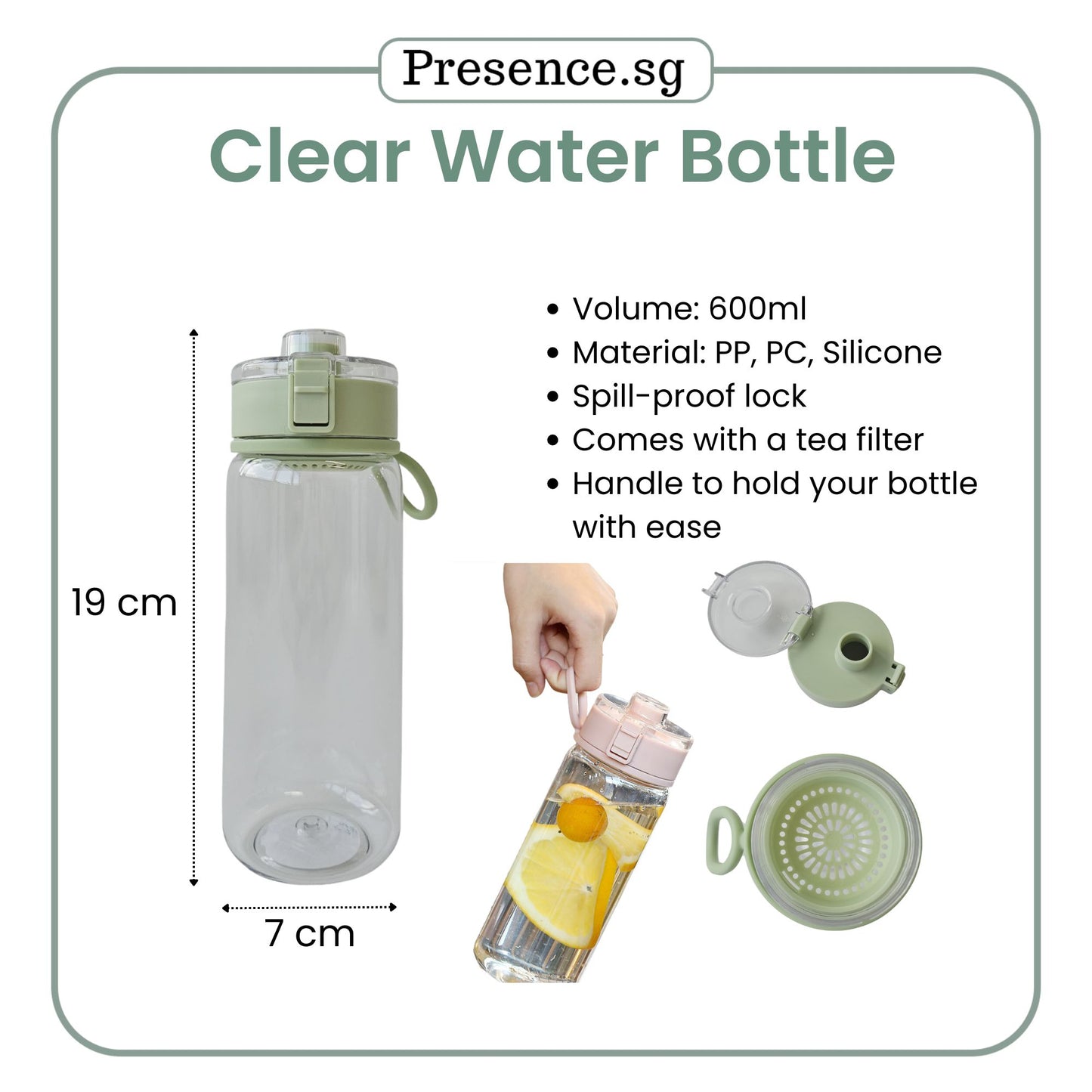 Personalised Clear Water Bottle