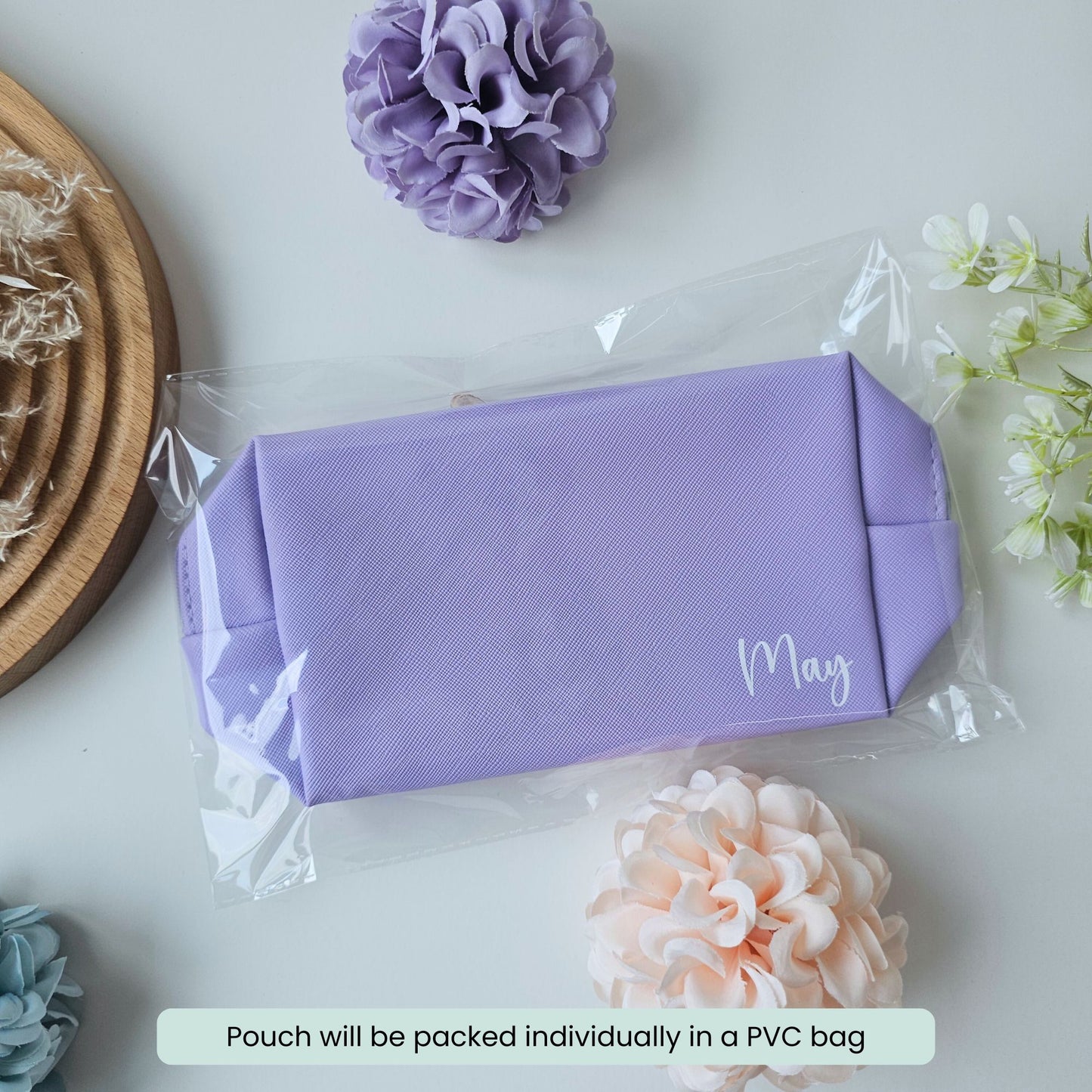 Personalised Saffiano Leather Pouch