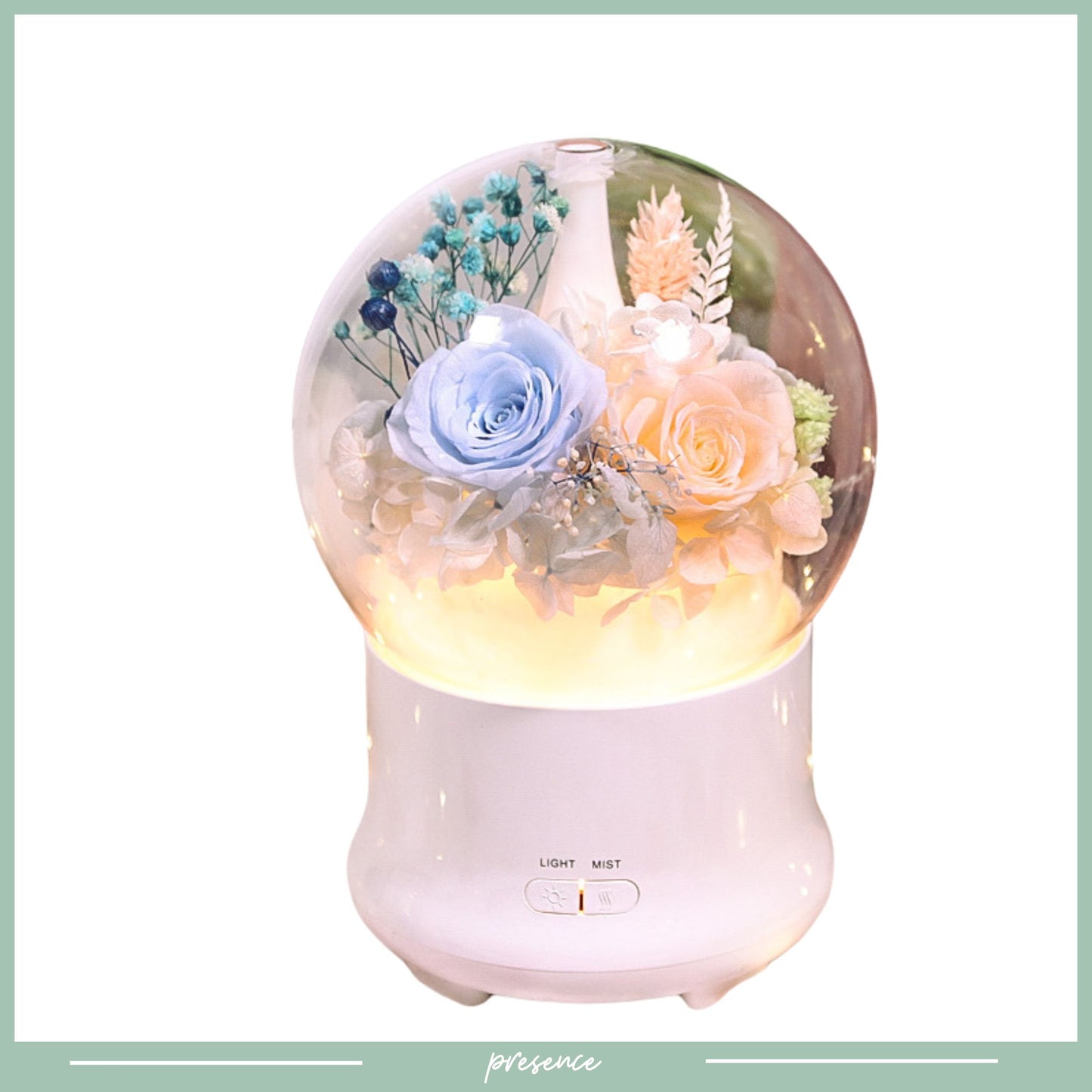 Preserved Flower Aroma Diffuser with Night Light