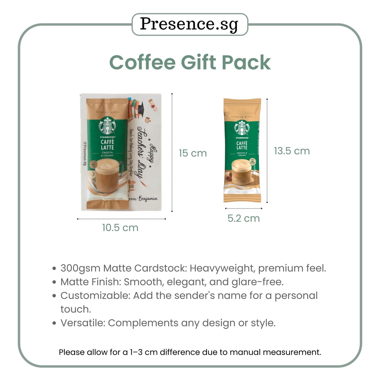 Personalized Coffee Gift Pack with custom gift card