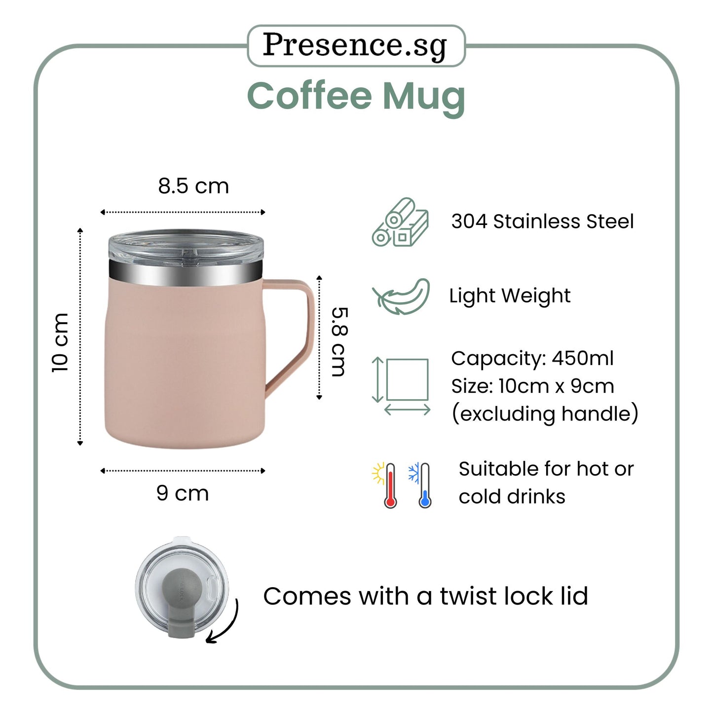 Personalised 450ml Coffee Mug & Treats Gift Set (Set B)
