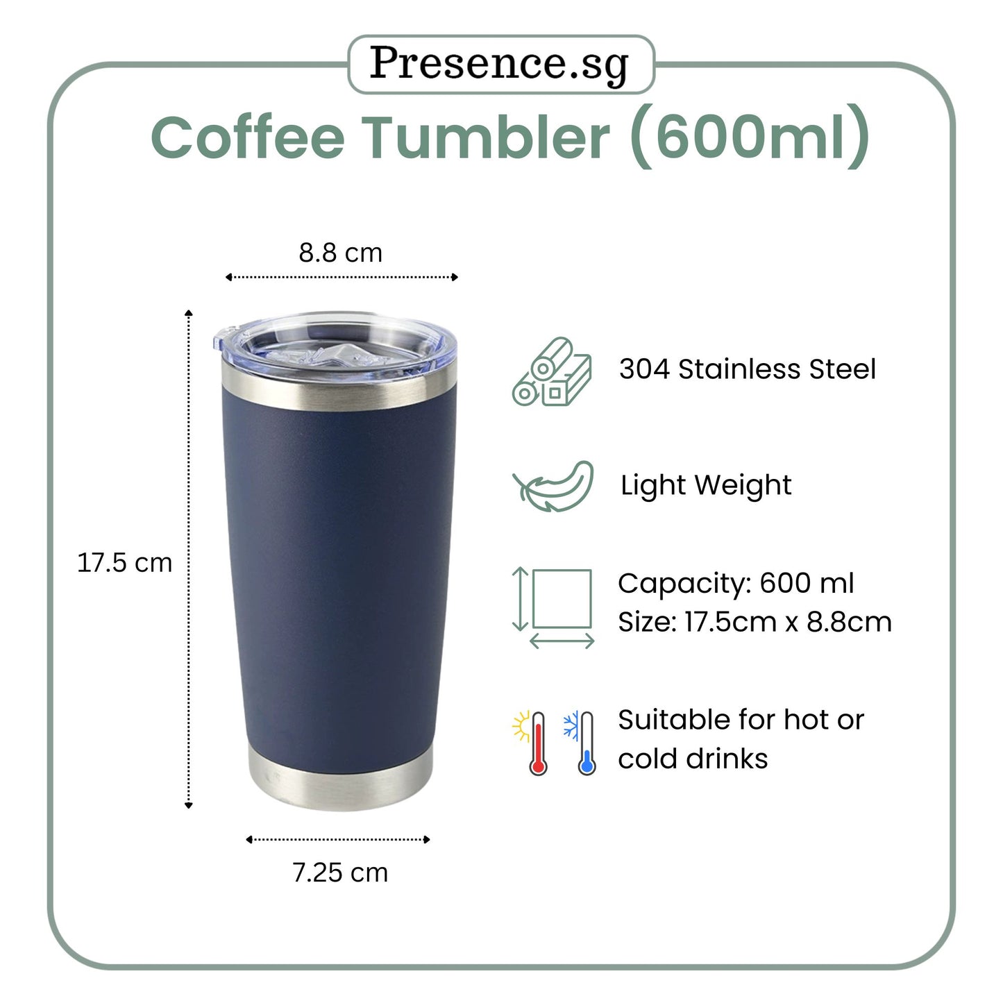 Personalised 600ml Coffee Tumbler & Treats Gift Set (Set B)