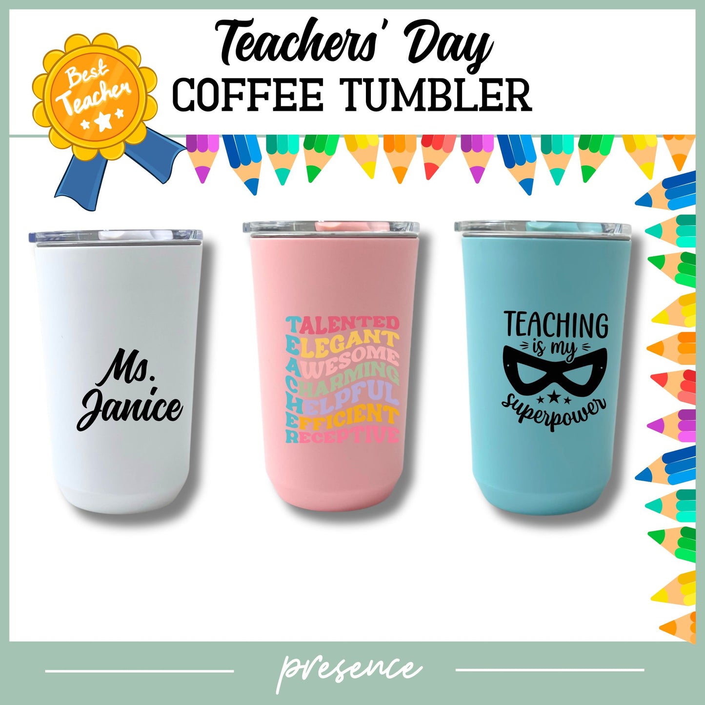 Personalised Teachers' Day Coffee Tumbler 460ml