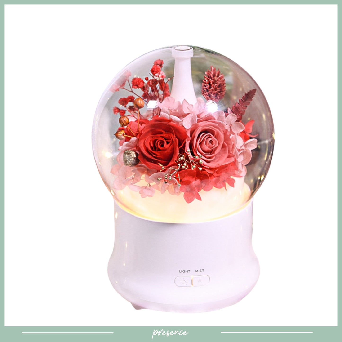 Preserved Flower Aroma Diffuser with Night Light