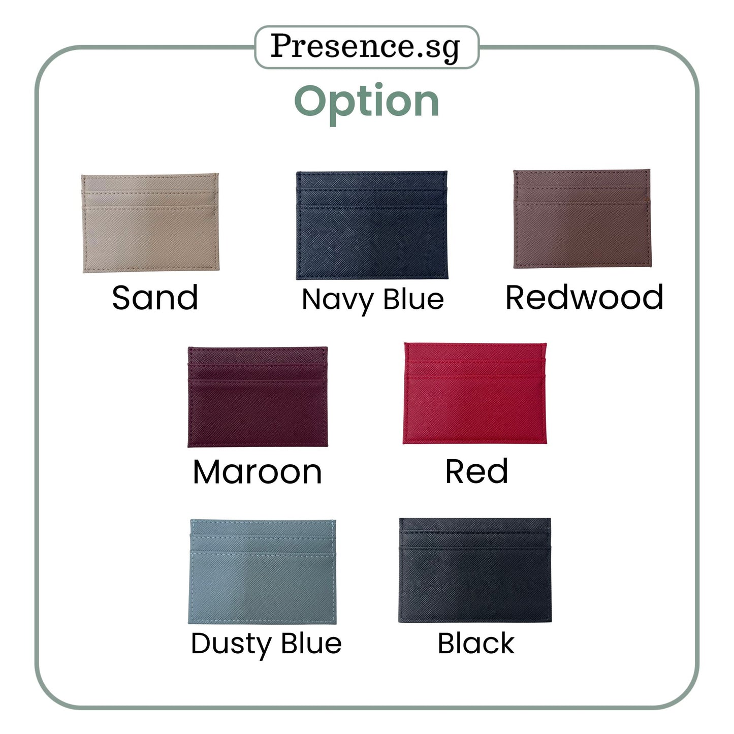 Personalized Saffiano Leather Card Holder