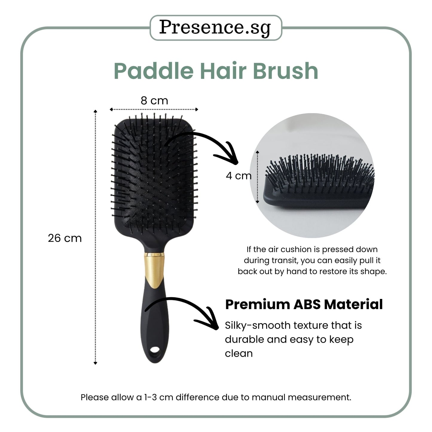 Personalized Hair Care Gift Set | Custom Name Paddle Hair Brush & Satin Scrunchie Trio