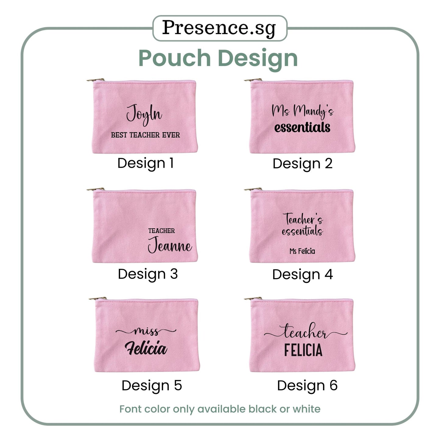 Teachers’ Day Gift Set – Canvas Pouch +LED Mirror (with Treat Add-on Option)