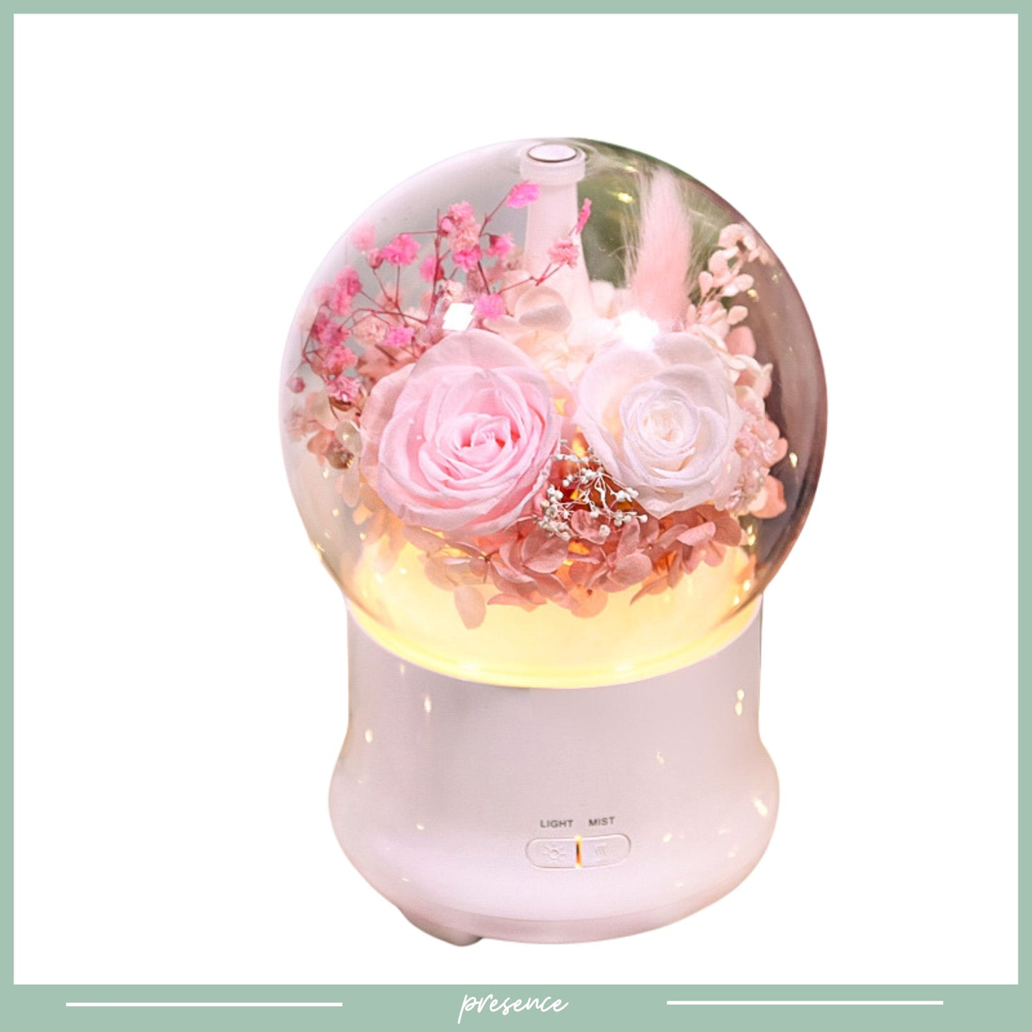 Preserved Flower Aroma Diffuser with Night Light