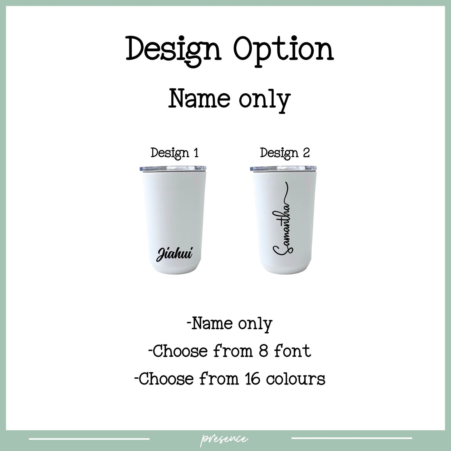 Personalized Coffee Tumbler with printed design