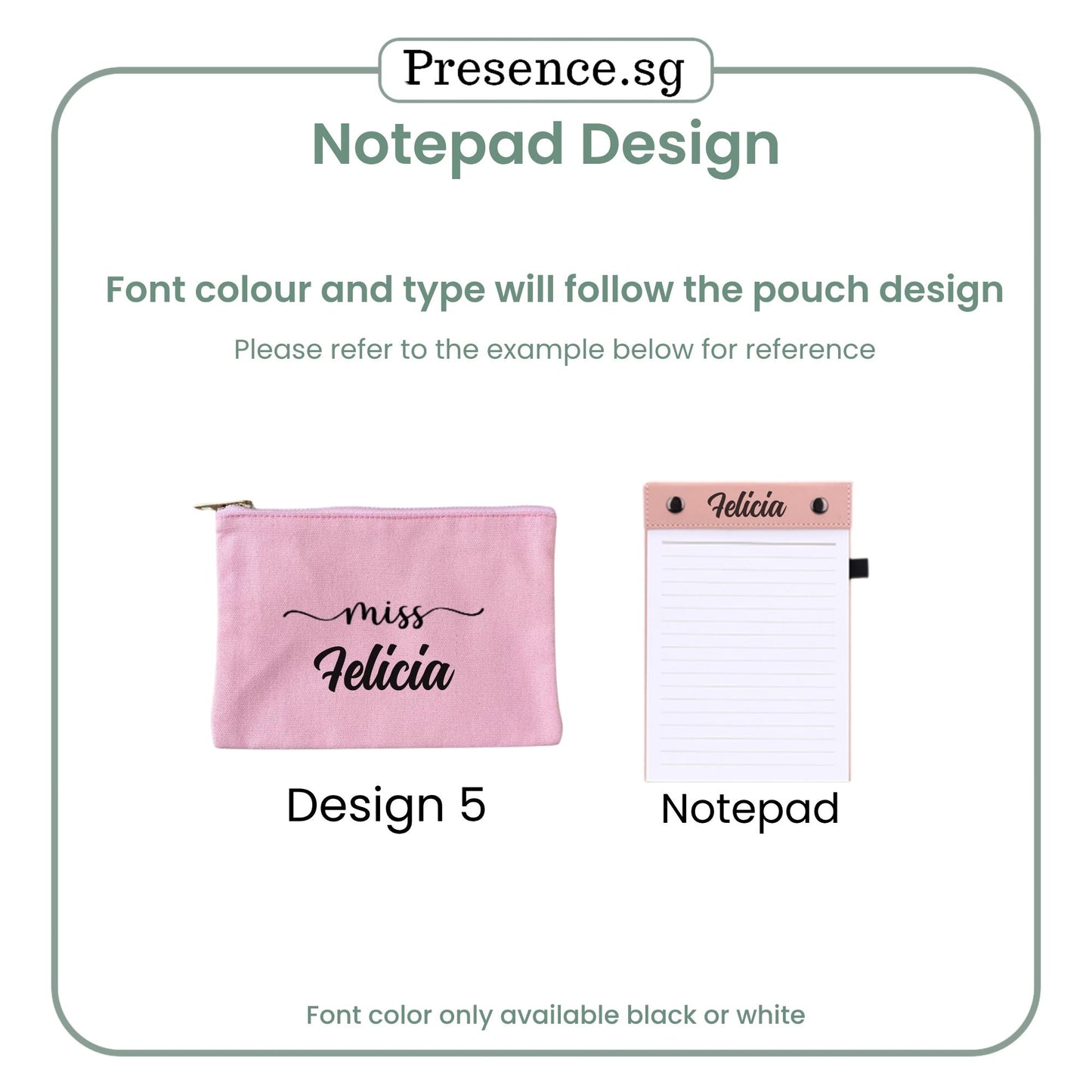 Teachers’ Day Gift Set – Canvas Pouch + Notepad (with Treat Add-on Option)