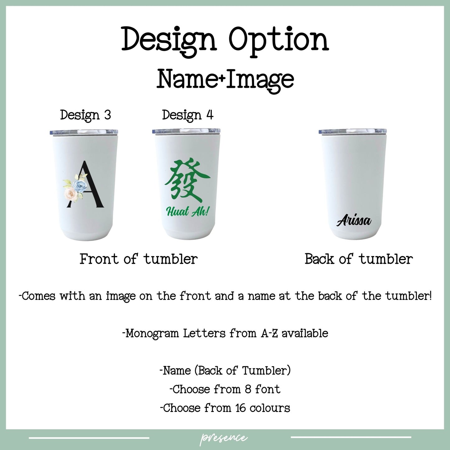 Personalized Coffee Tumbler with printed design