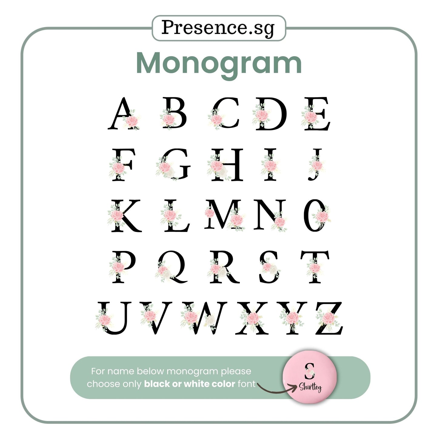 Personalised Compact Mirror with LED- Monogram