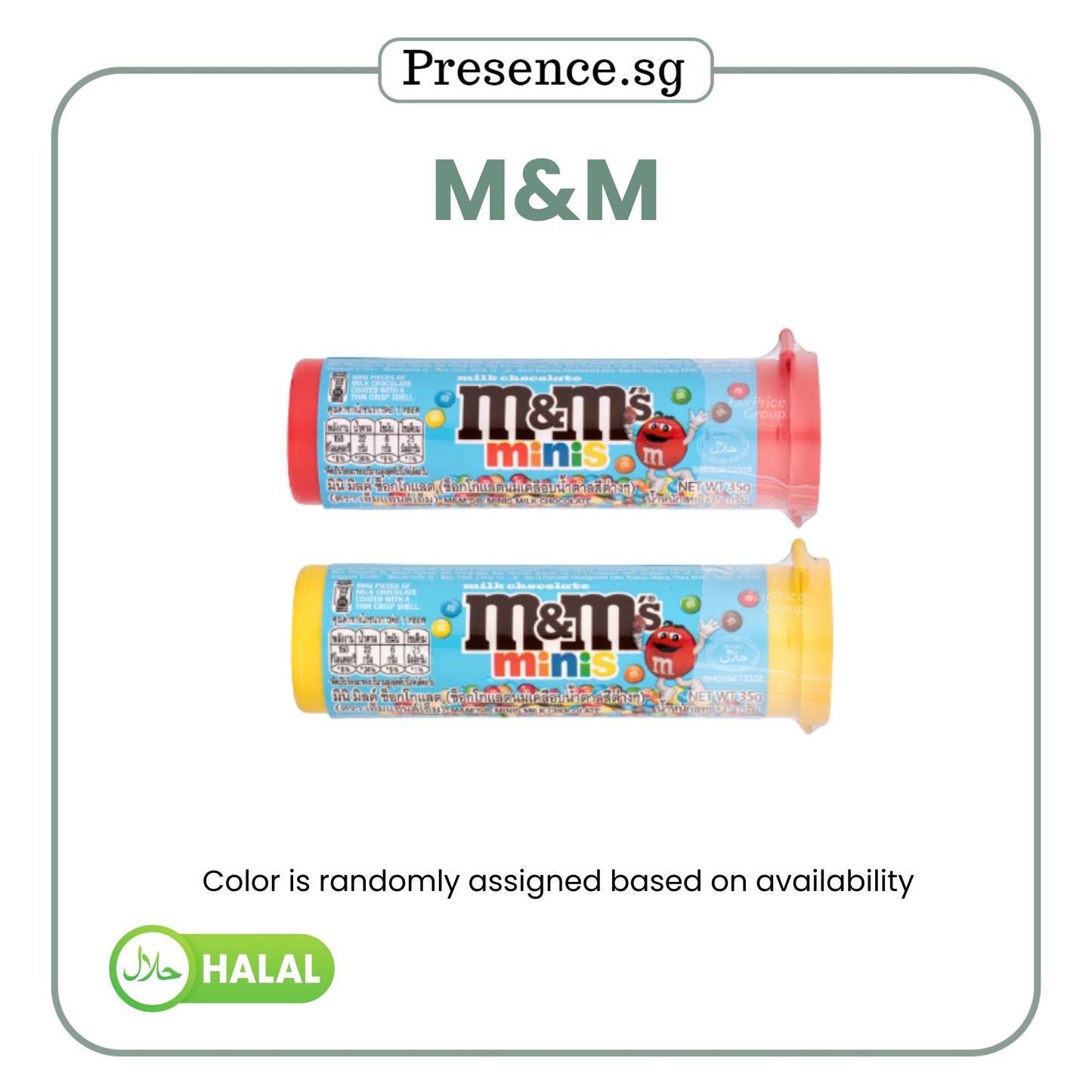 Personalized M&M's Chocolate Tube Gift