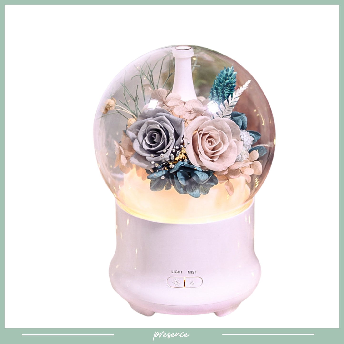 Preserved Flower Aroma Diffuser with Night Light