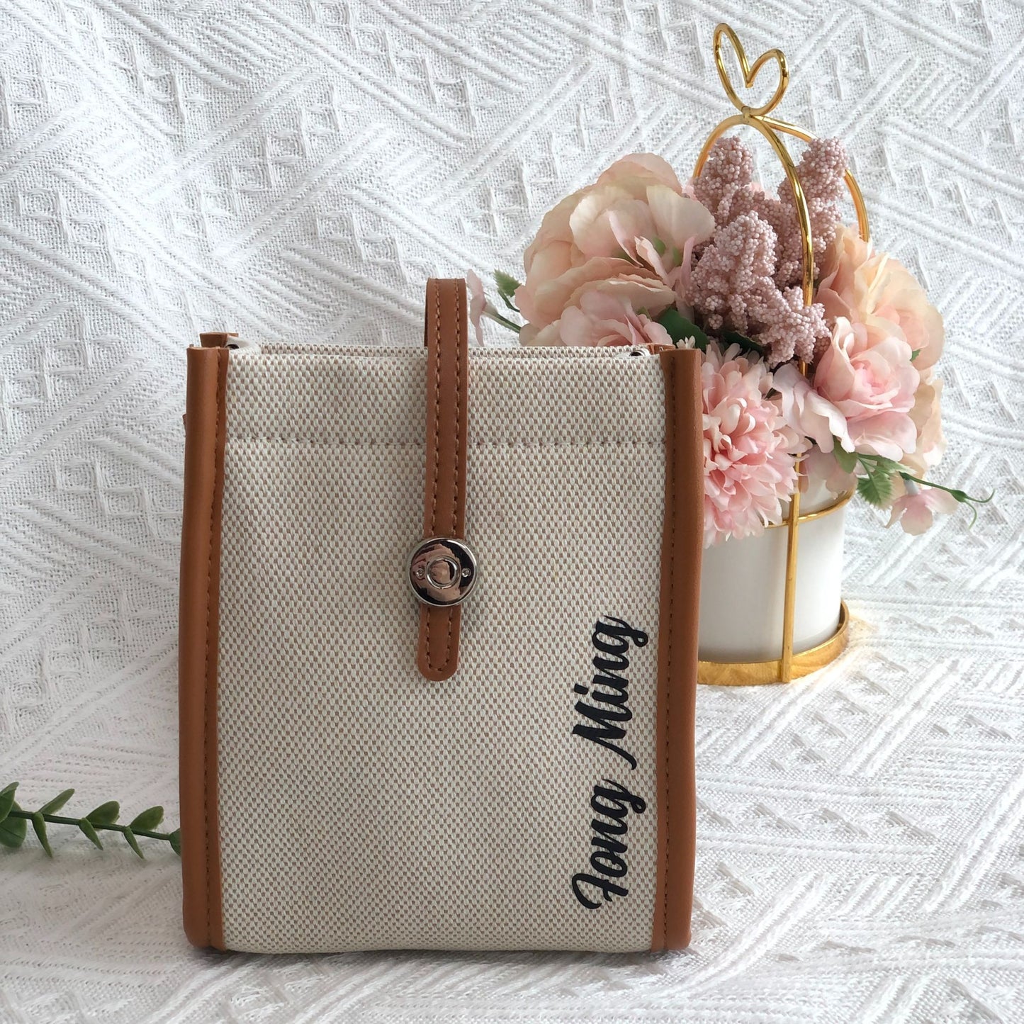 Personalized Retro Canvas Sling Bag