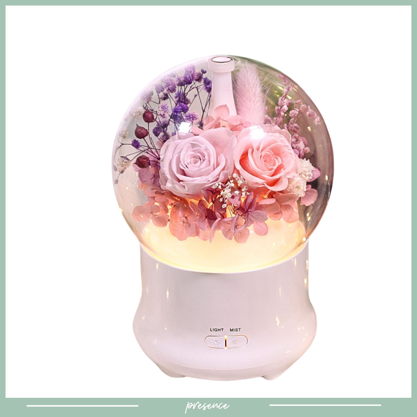 Preserved Flower Aroma Diffuser with Night Light