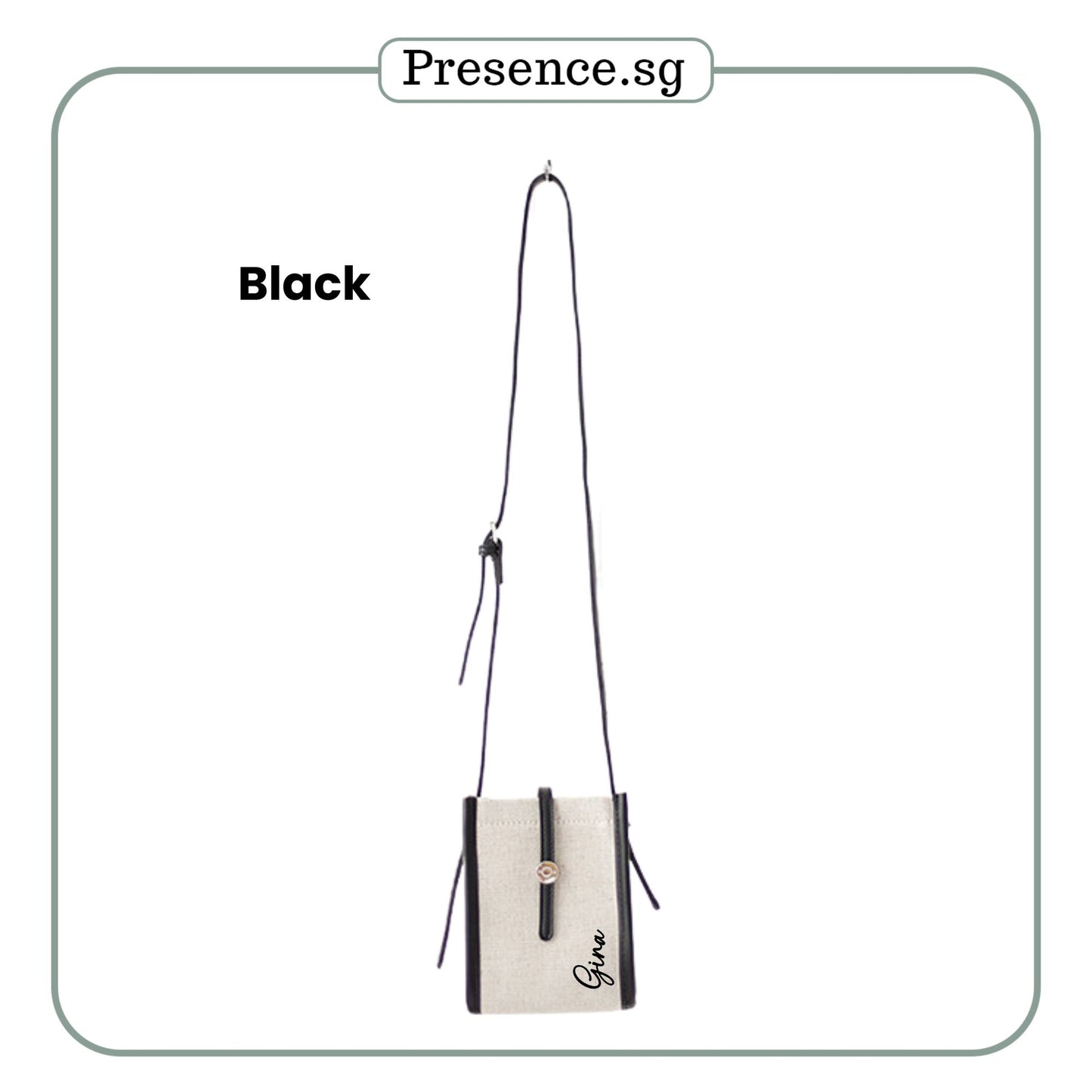 Personalized Retro Canvas Sling Bag