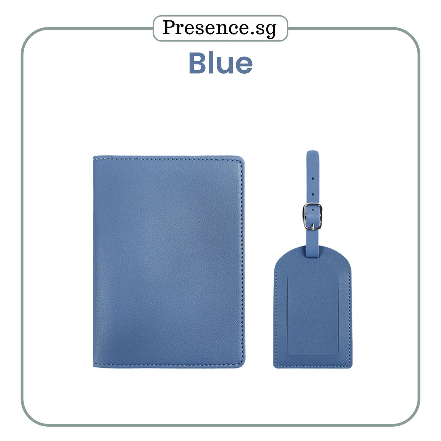 Personalised Passport Holder and Luggage Tag Gift Set