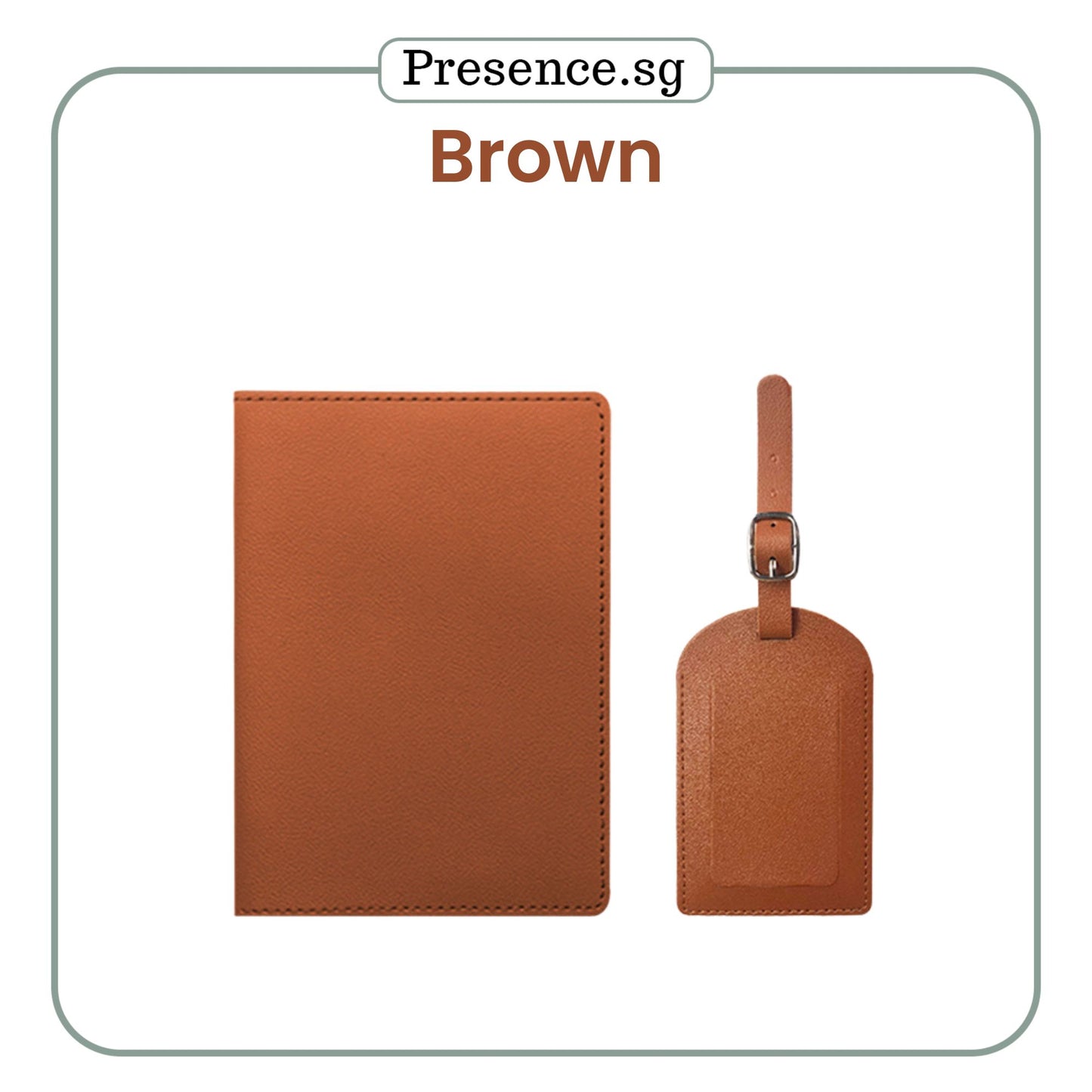 Personalised Passport Holder and Luggage Tag Gift Set