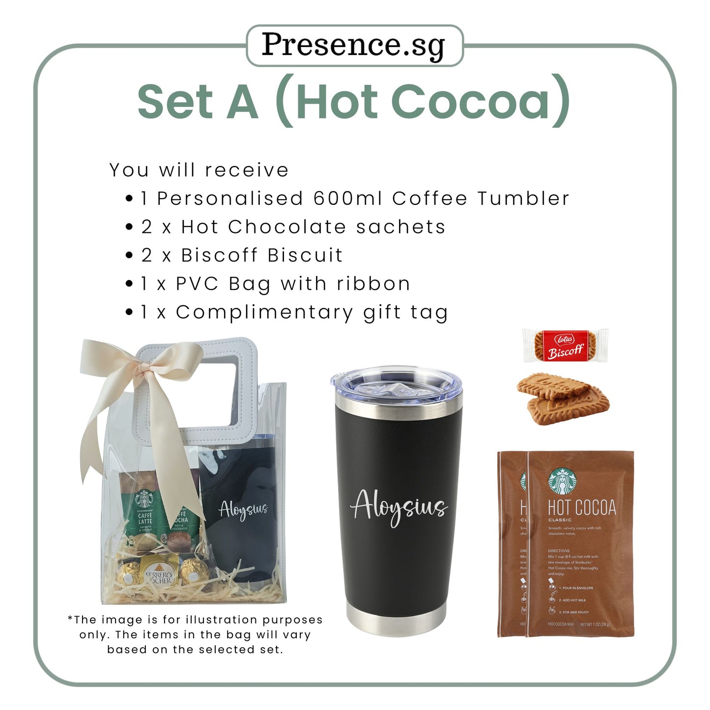 Personalised Christmas  Coffee Tumbler Gift Set