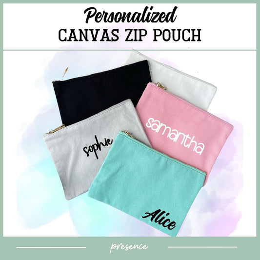 Personalized Canvas Pouch