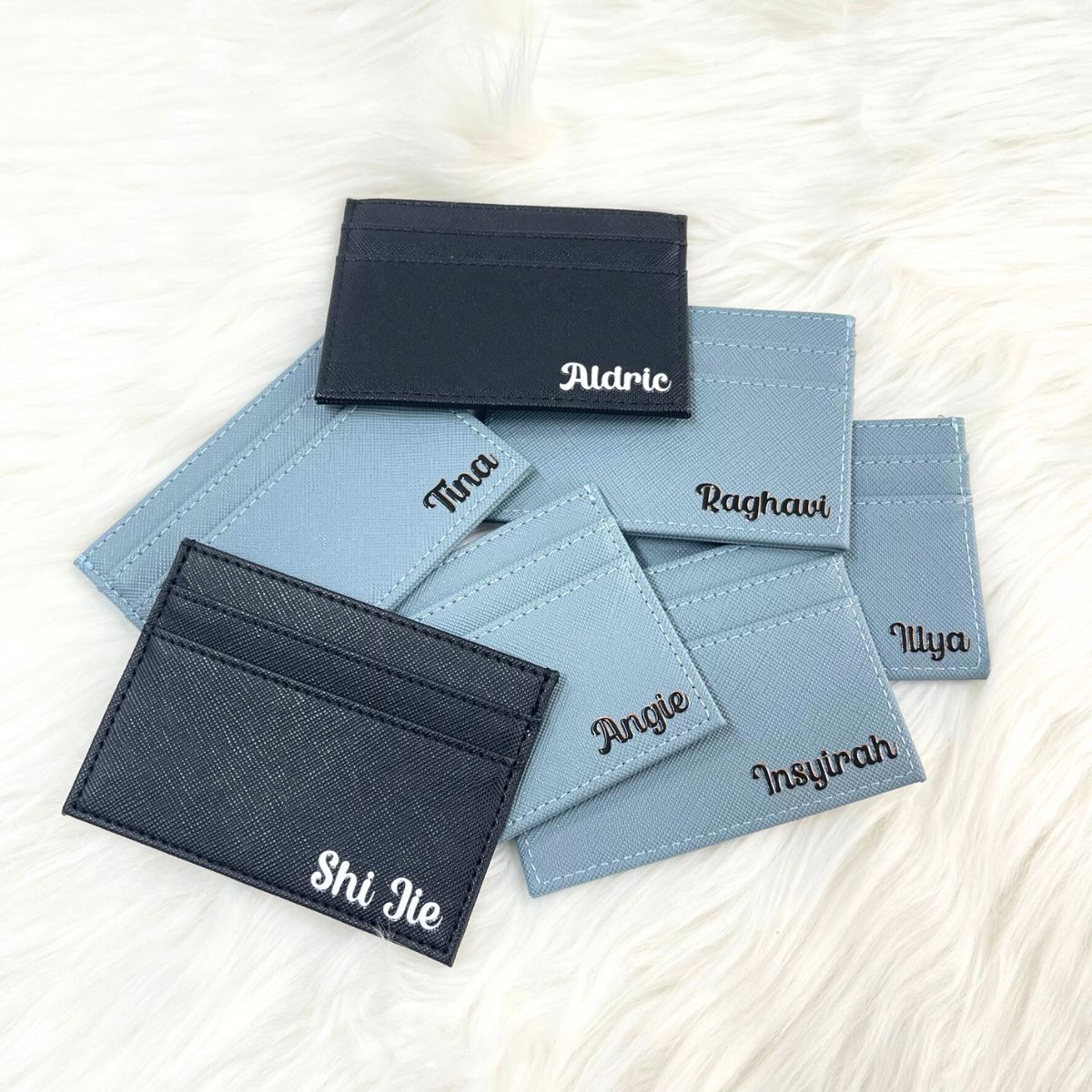 Personalized Saffiano Leather Card Holder