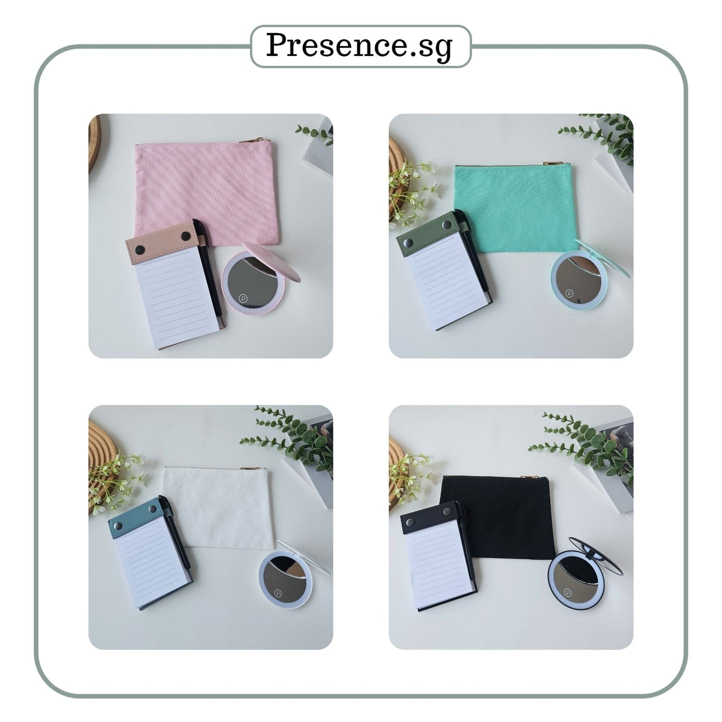 Personalised Teachers’ Day Gift Set – Pouch, Mirror & A6 Notepad