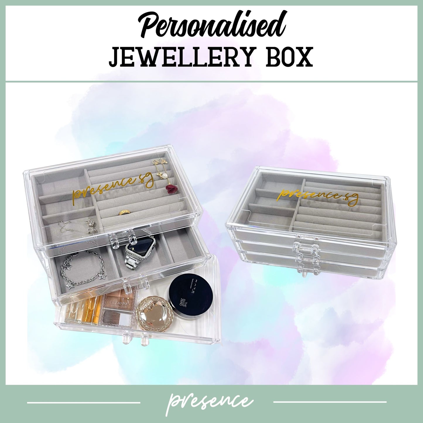 Personalised Jewellery Box - 3 Tier