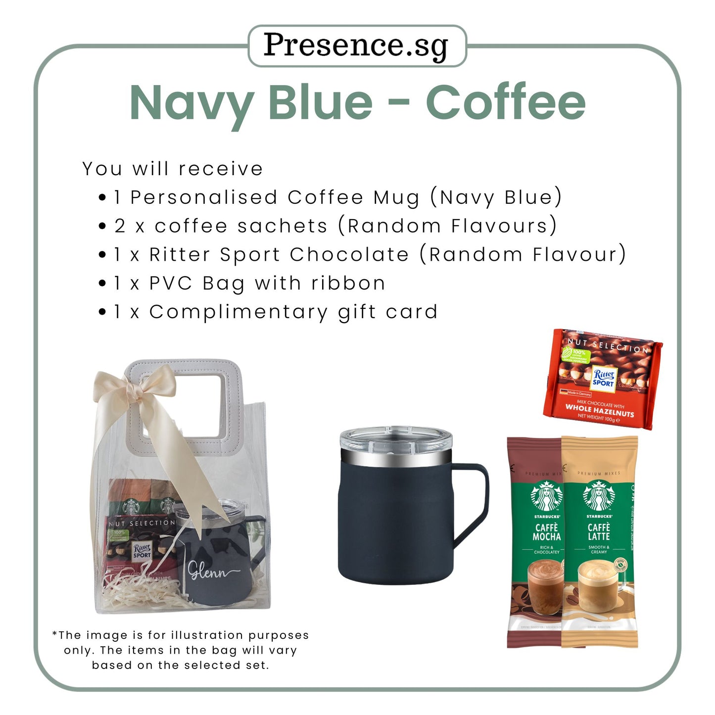 Personalised 450ml Coffee Mug & Treats Gift Set (Set B)
