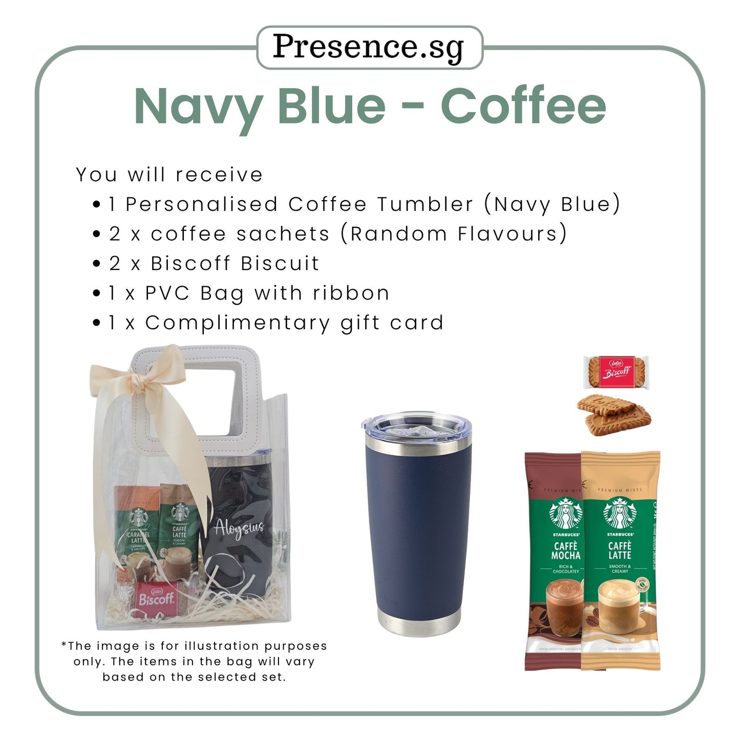 Personalised 600ml Coffee Tumbler & Treats Gift Set (Set A)
