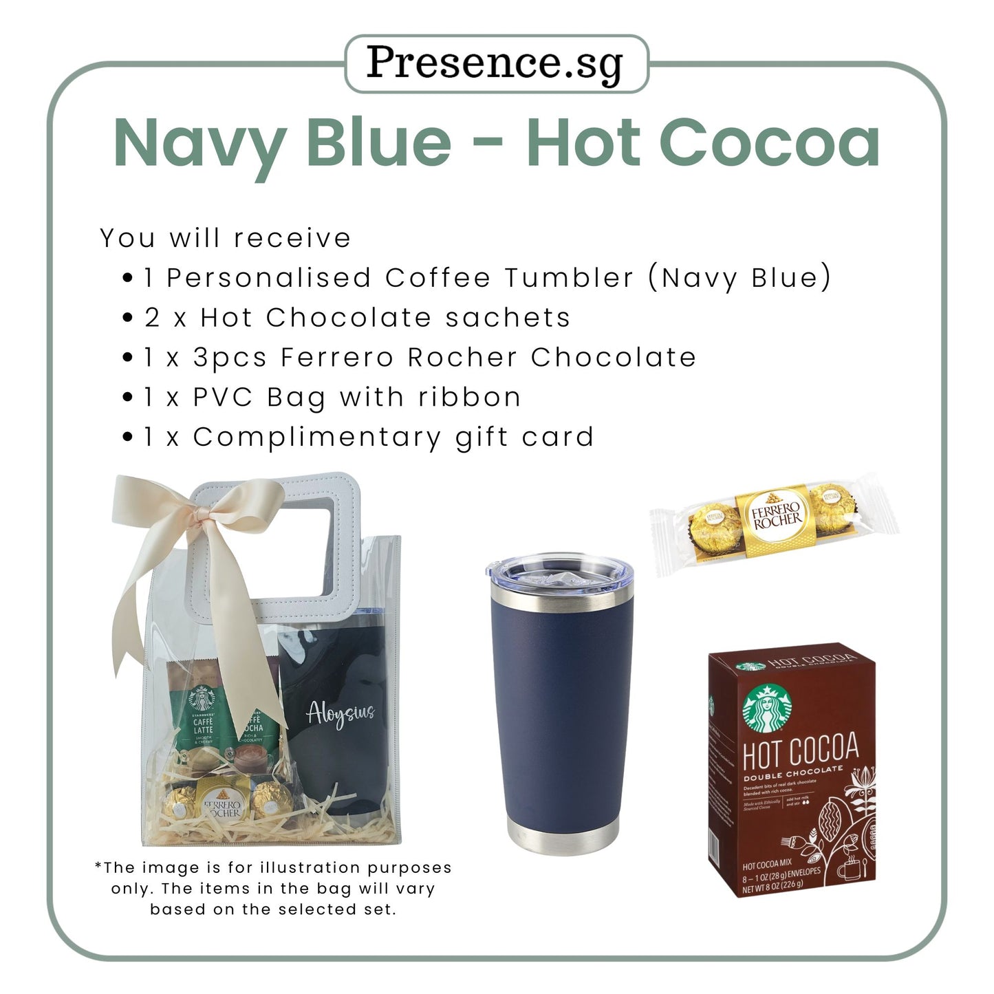 Personalised 600ml Coffee Tumbler & Treats Gift Set (Set C)