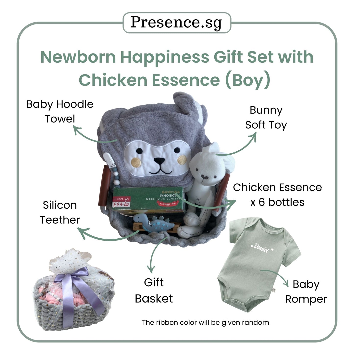 Newborn Baby Gift Set (Happiness Set with Wellness Supplement)