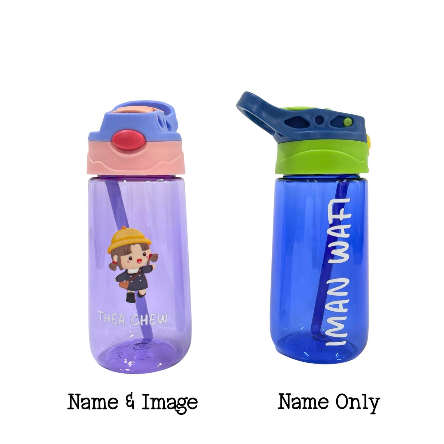 Personalized Kids Clear Water Bottle 500ml Bottle