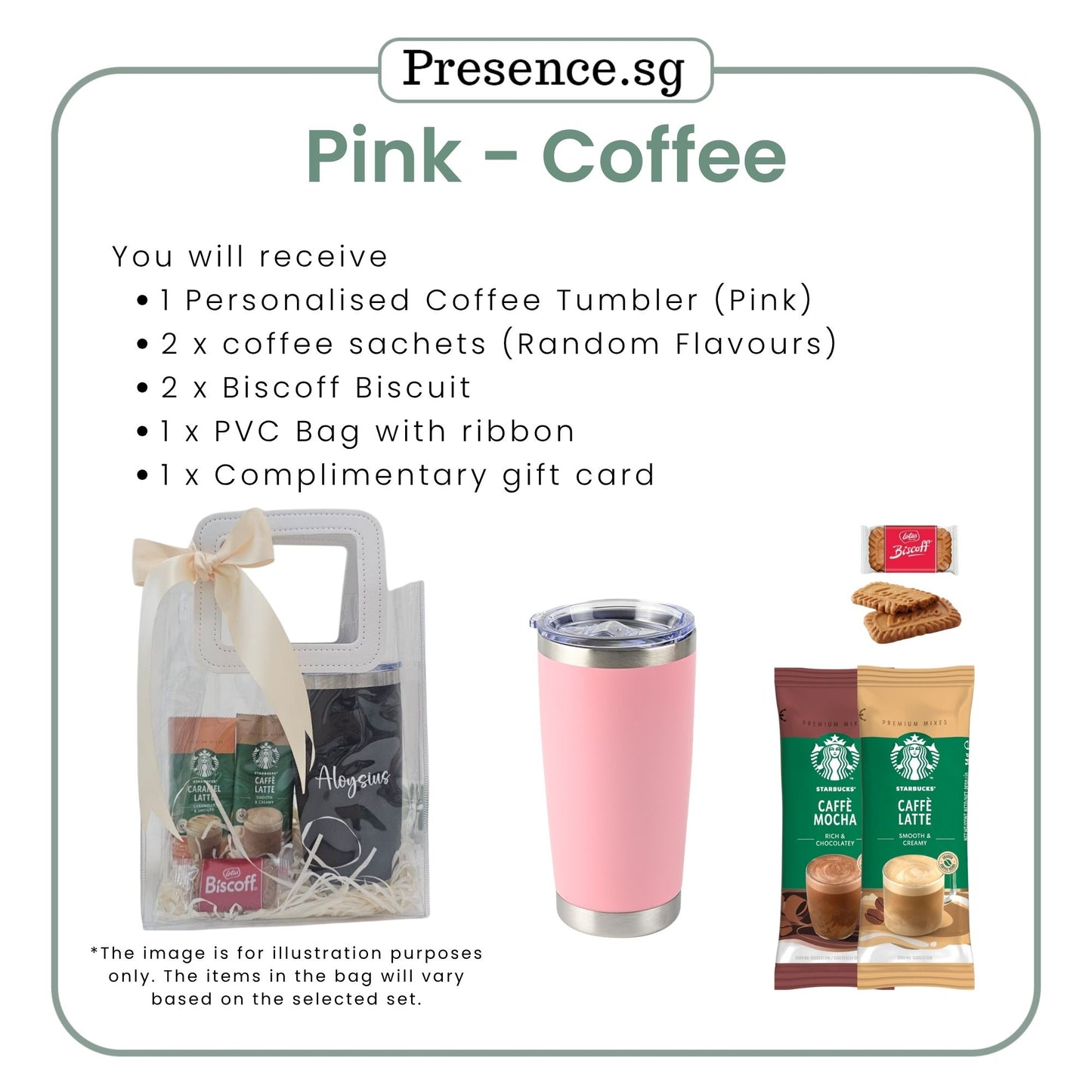 Personalised 600ml Coffee Tumbler & Treats Gift Set (Set A)