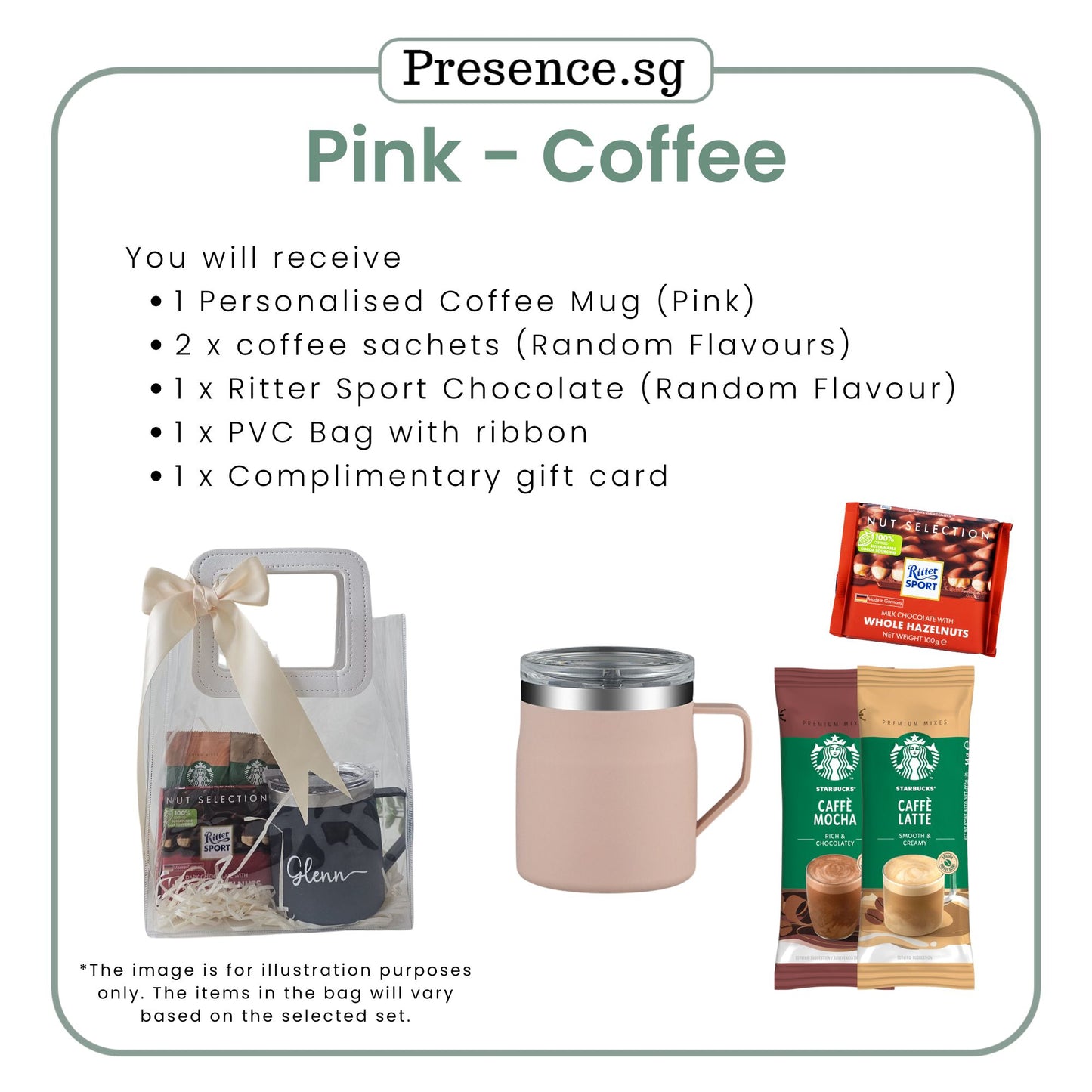 Personalised 450ml Coffee Mug & Treats Gift Set (Set B)