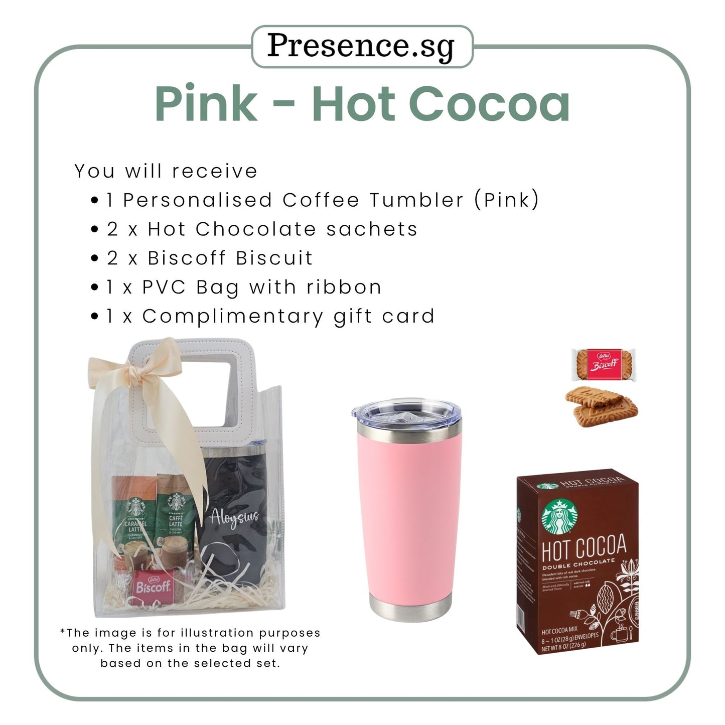 Personalised 600ml Coffee Tumbler & Treats Gift Set (Set A)