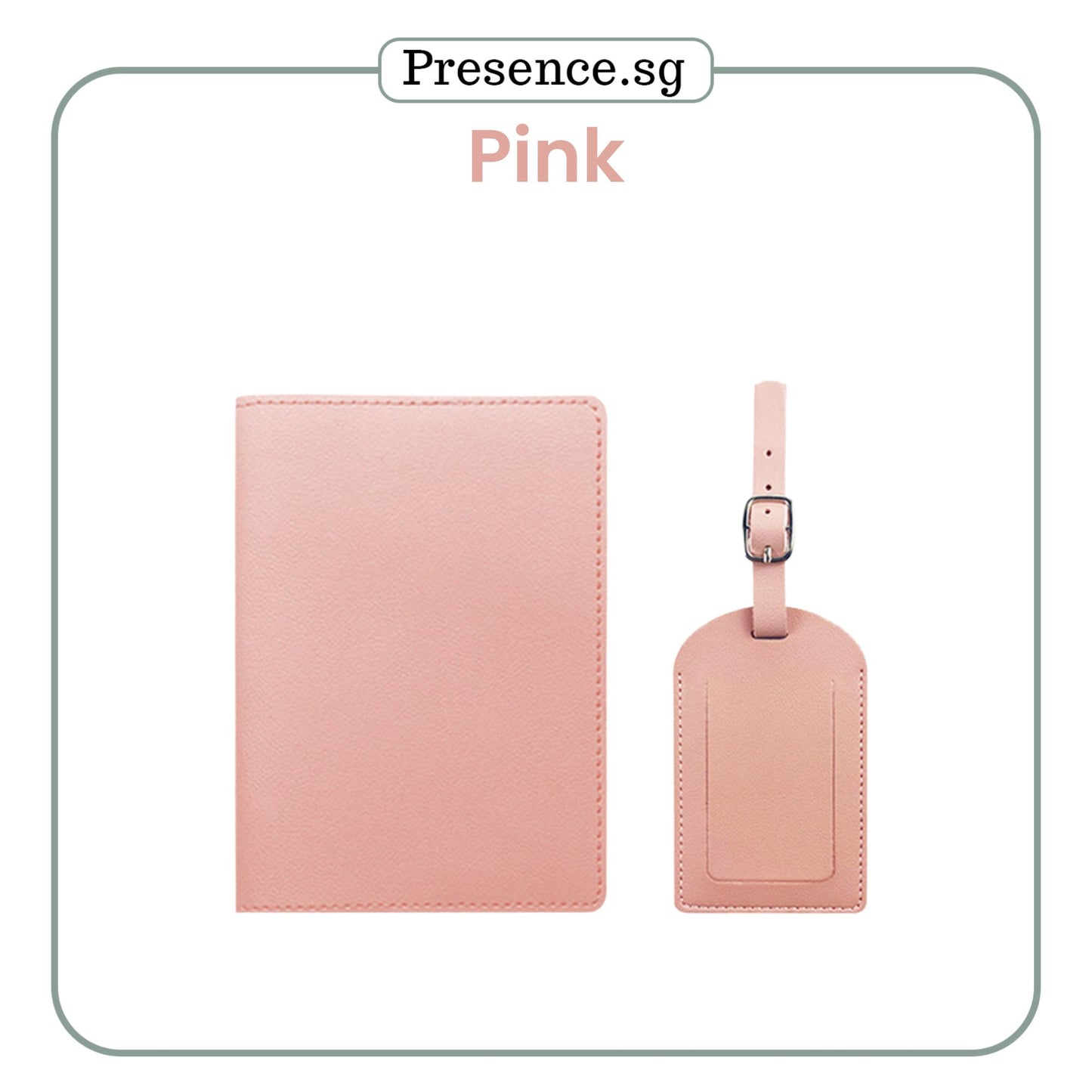 Personalised Passport Holder and Luggage Tag Gift Set