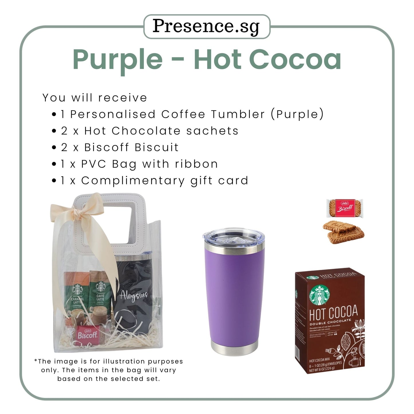 Personalised 600ml Coffee Tumbler & Treats Gift Set (Set A)