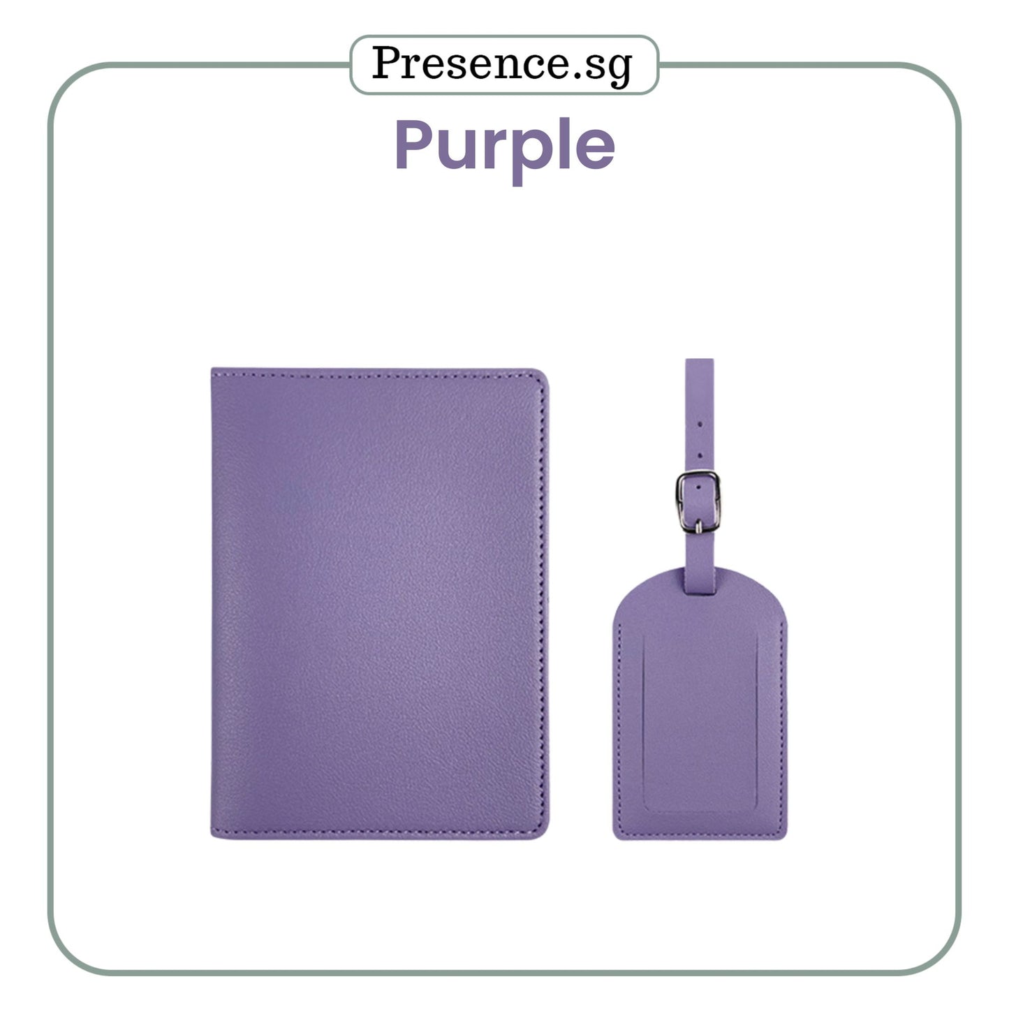 Personalised Passport Holder and Luggage Tag Gift Set