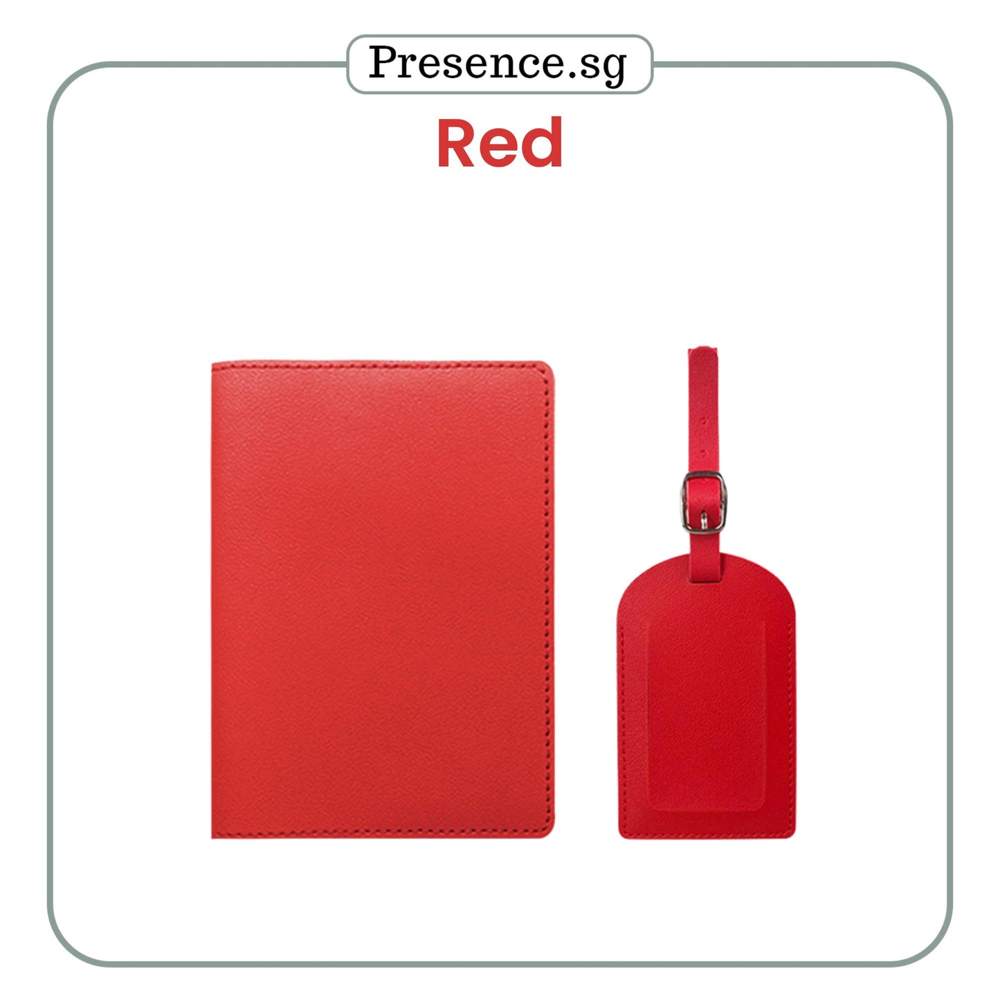 Personalised Passport Holder and Luggage Tag Gift Set