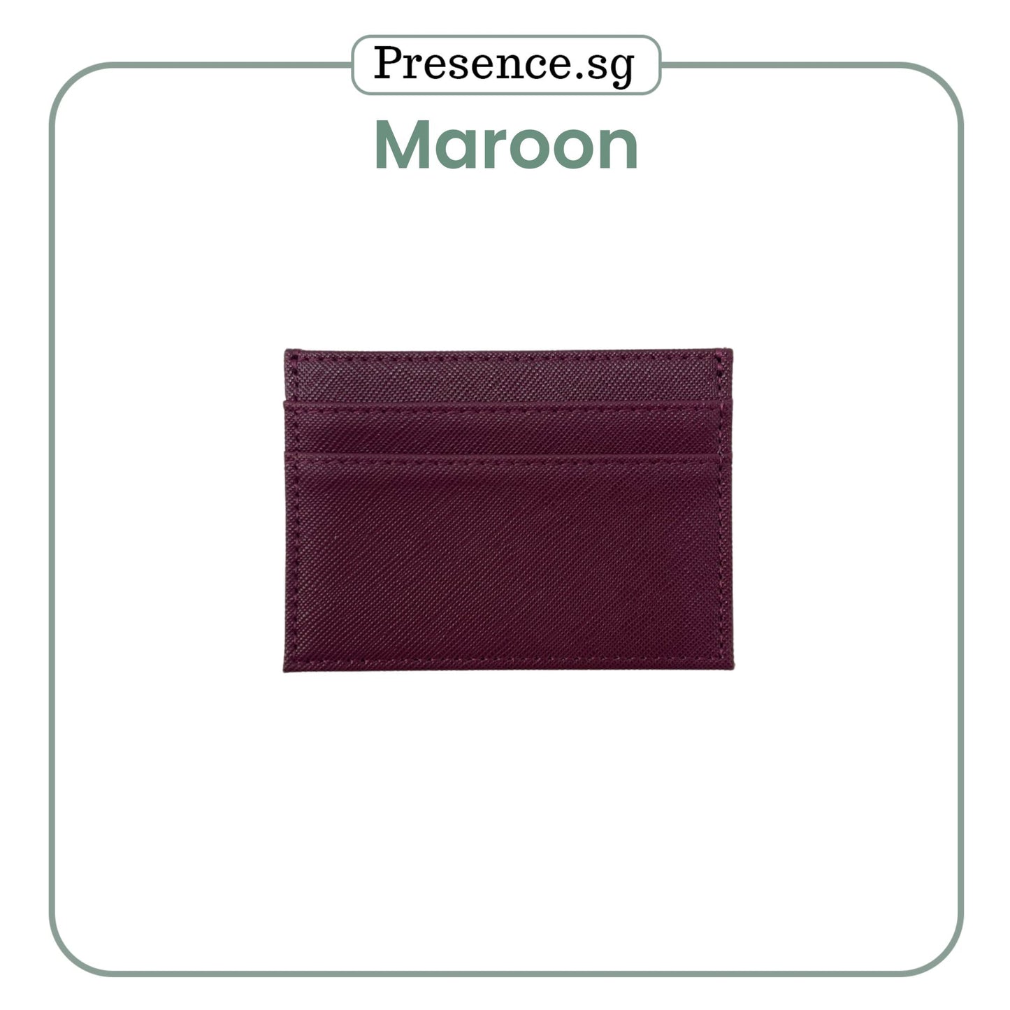 Personalized Saffiano Leather Card Holder