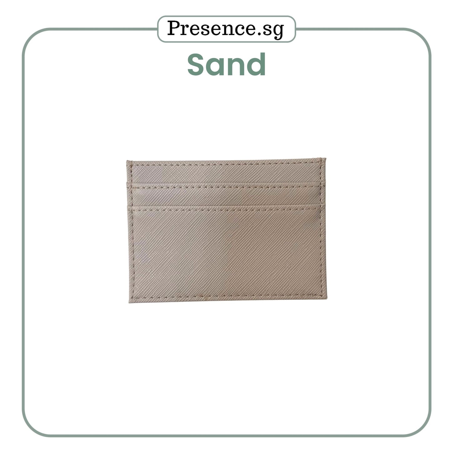 Personalized Saffiano Leather Card Holder