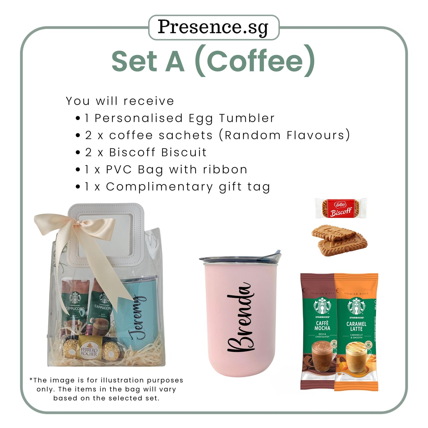 Personalised Christmas Egg Tumbler Gift Set