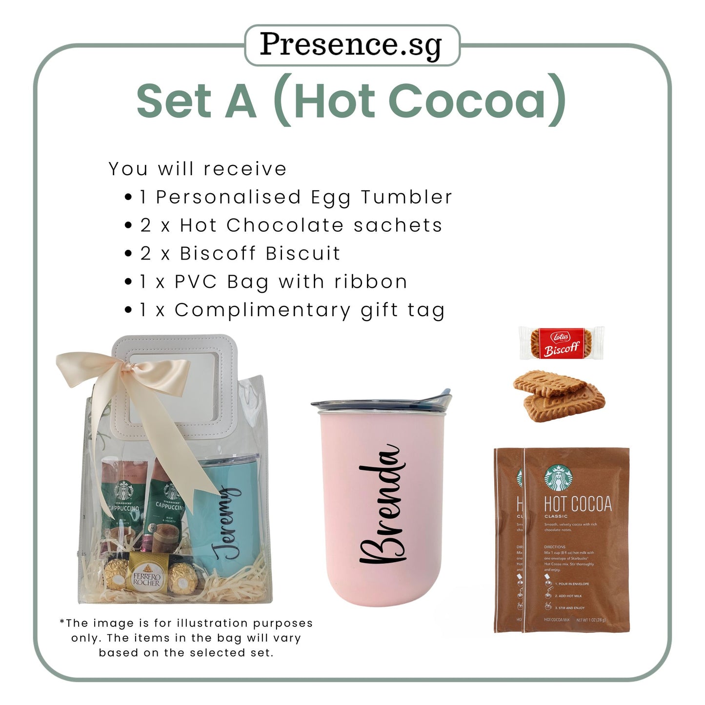 Personalised Christmas Egg Tumbler Gift Set