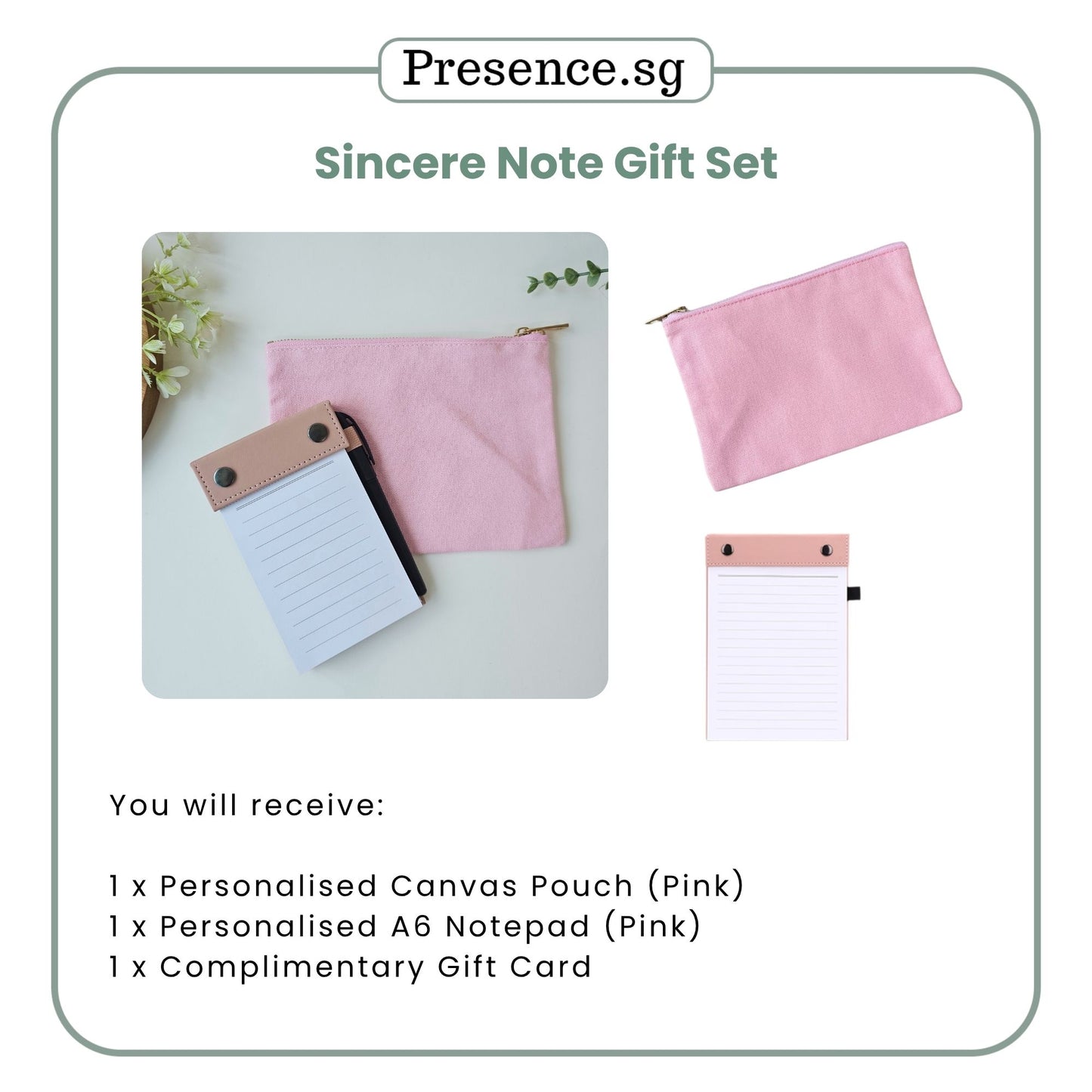 Teachers’ Day Gift Set – Canvas Pouch + Notepad (with Treat Add-on Option)